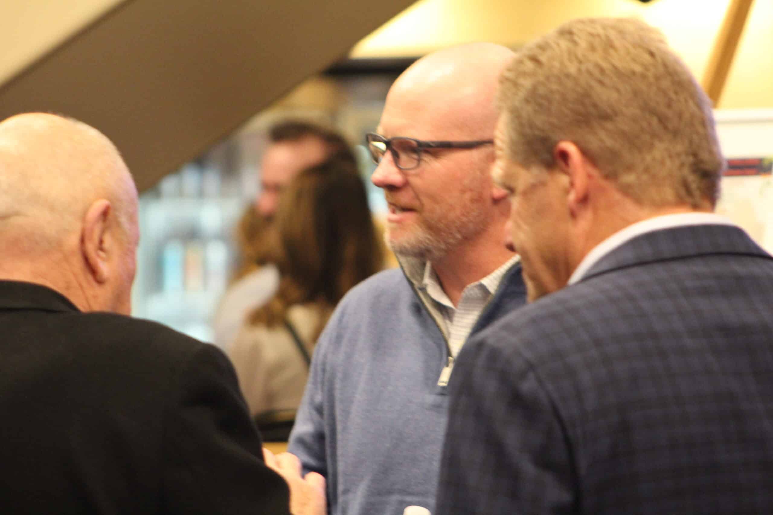 Guests talking ahead of event