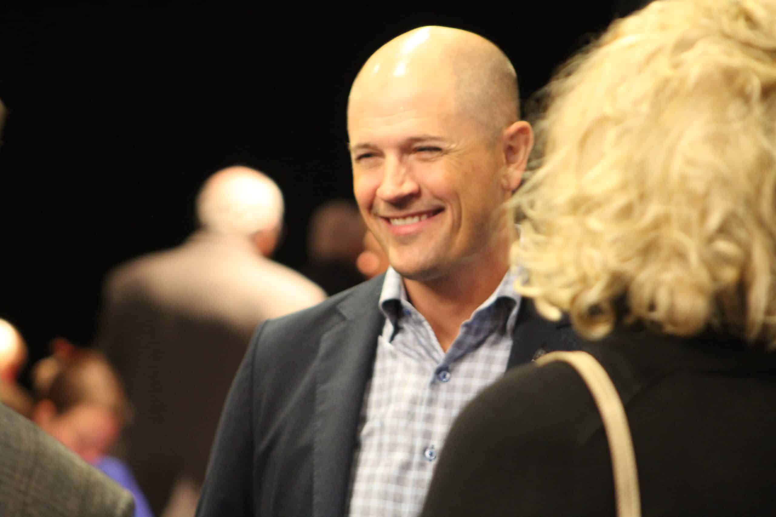 Tyler Dahl smiles ahead of event
